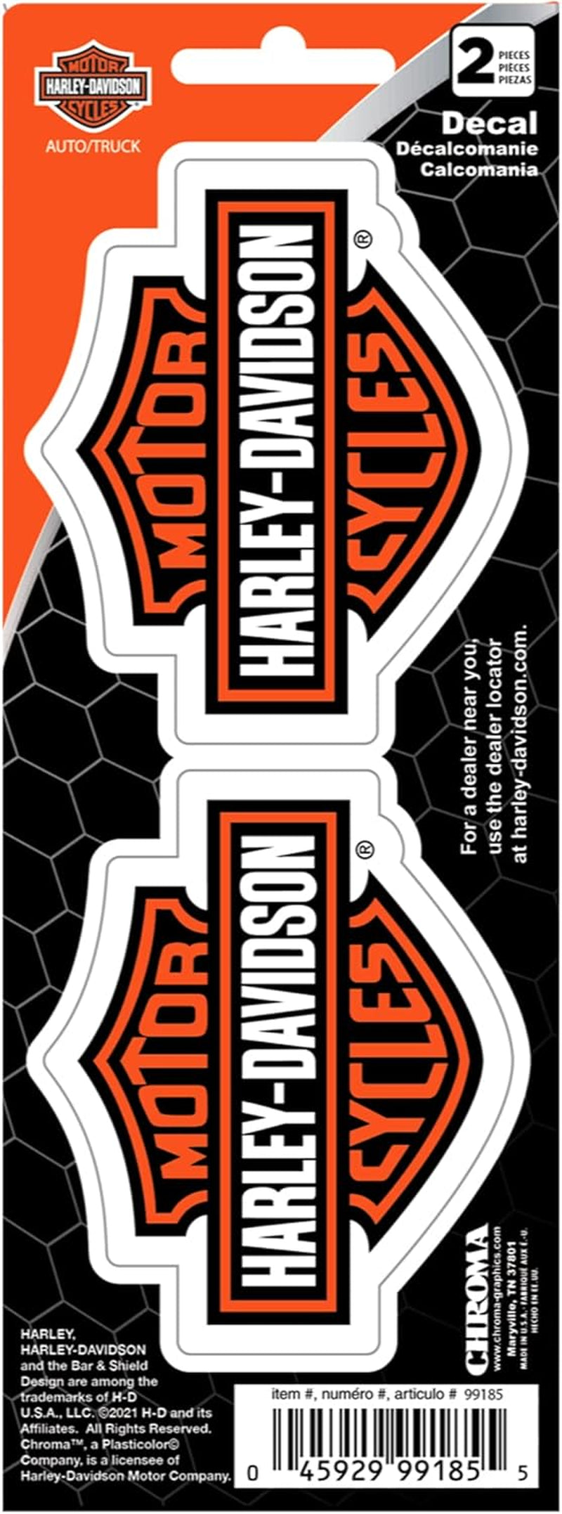 Chroma 99185 Harley Davidson Bar and Shield Decal (2Pc.)