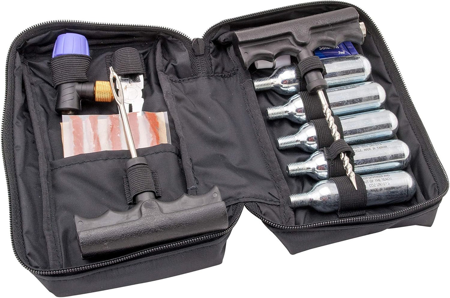 CO2 Motorcycle, ATV, UTV Flat Repair Kit Tubeless Tire Repair Kit