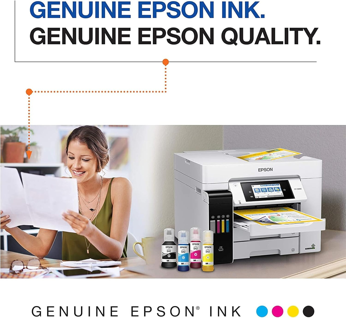 EPSON 542 Ecotank Ink Ultra-High Capacity Bottle Black (T542120-S) Works with Ecotank Pro ET-5150, ET-5170, ET-5180, ET-5800, ET-5850, ET-5880, ET-16600, ET-16650