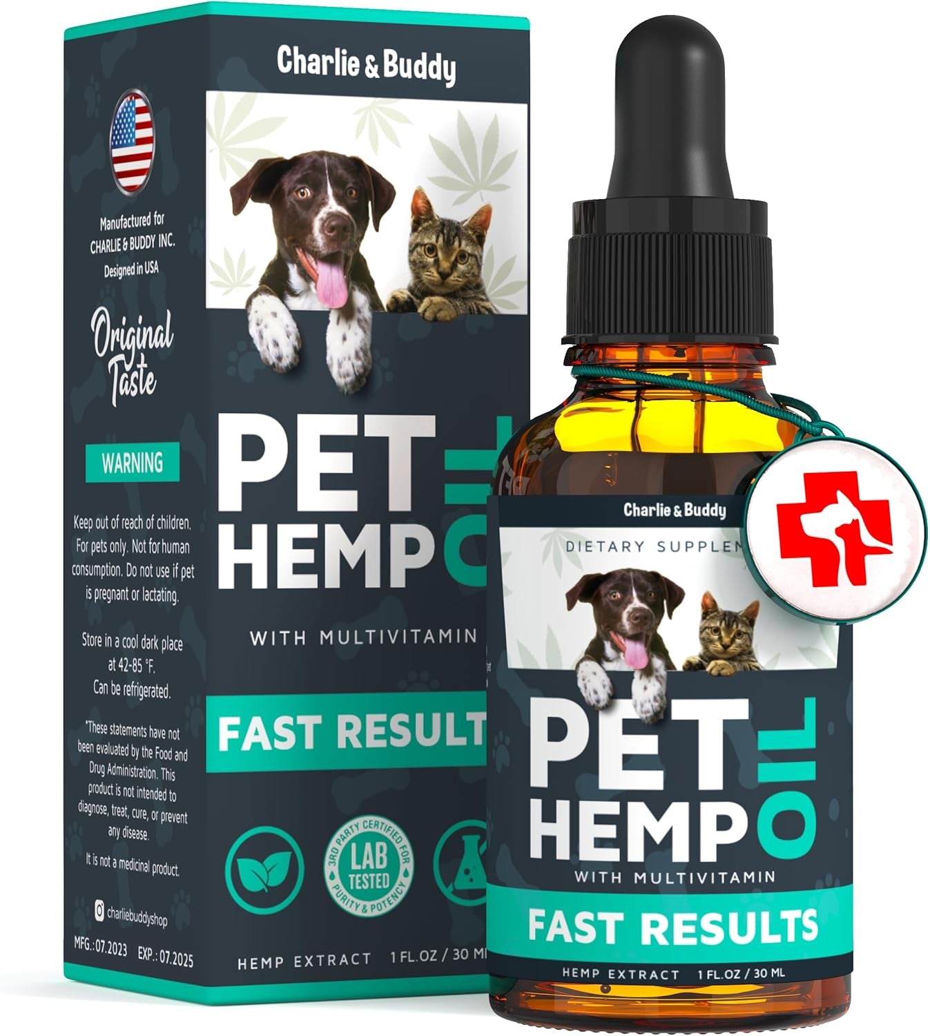 Charlie & Buddy Hemp Оil for Dogs Cats - Helps Pets with Аnxiеty, Pаin, Strеss, Slееp, Аrthritis, Sеizures Rеlief - Нiр Jоint Hеalth - Cаlming Trеats