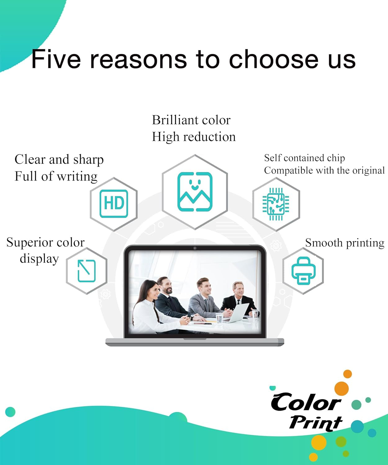 Colorprint Compatible PGI35 Ink Cartridge Black Replacement for Canon 35 PGI-35 CLI36 CLI-36 for Pixma IP110 TR150 IP100 MINI260 MINI320 Laser Printer (5-Pack)