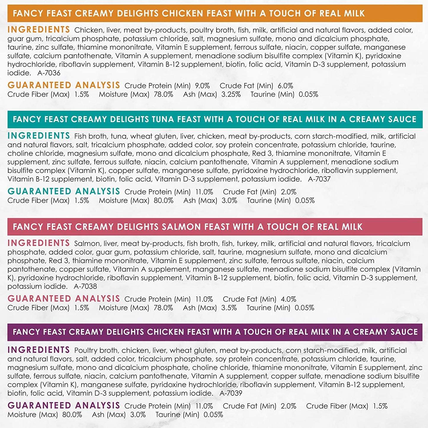 Purina Fancy Feast Wet Cat Food Variety Pack, Creamy Delights Poultry & Seafood Collection - (Pack of 24) 3 Oz. Cans