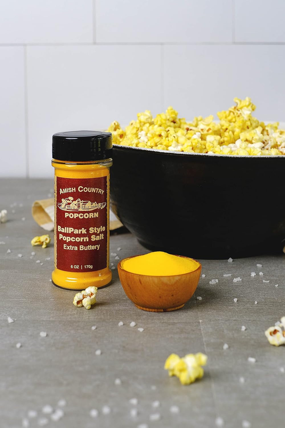 Amish Country Popcorn | Ballpark Buttersalt Popcorn Salt - 6 Oz Bottle | Old Fashioned, Non-Gmo and Gluten Free (6 Oz Bottle)