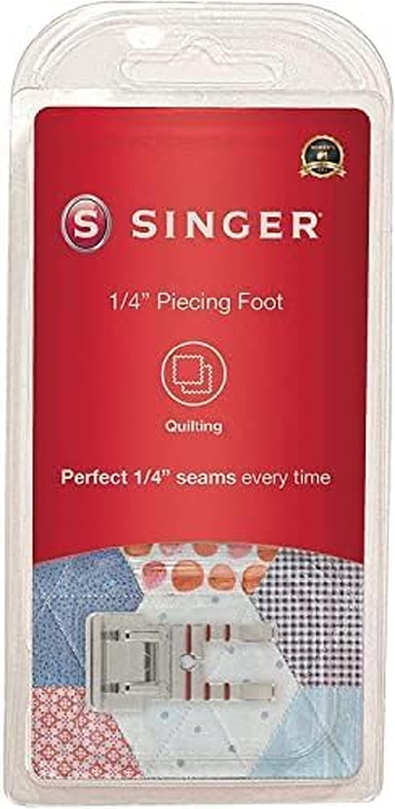 SINGER | Quarter Inch Piecing Presser Foot, Creates Perfect 1/4 Inch Seams, Great for Quilting, Baby & Doll Clothes - Sewing Made Easy