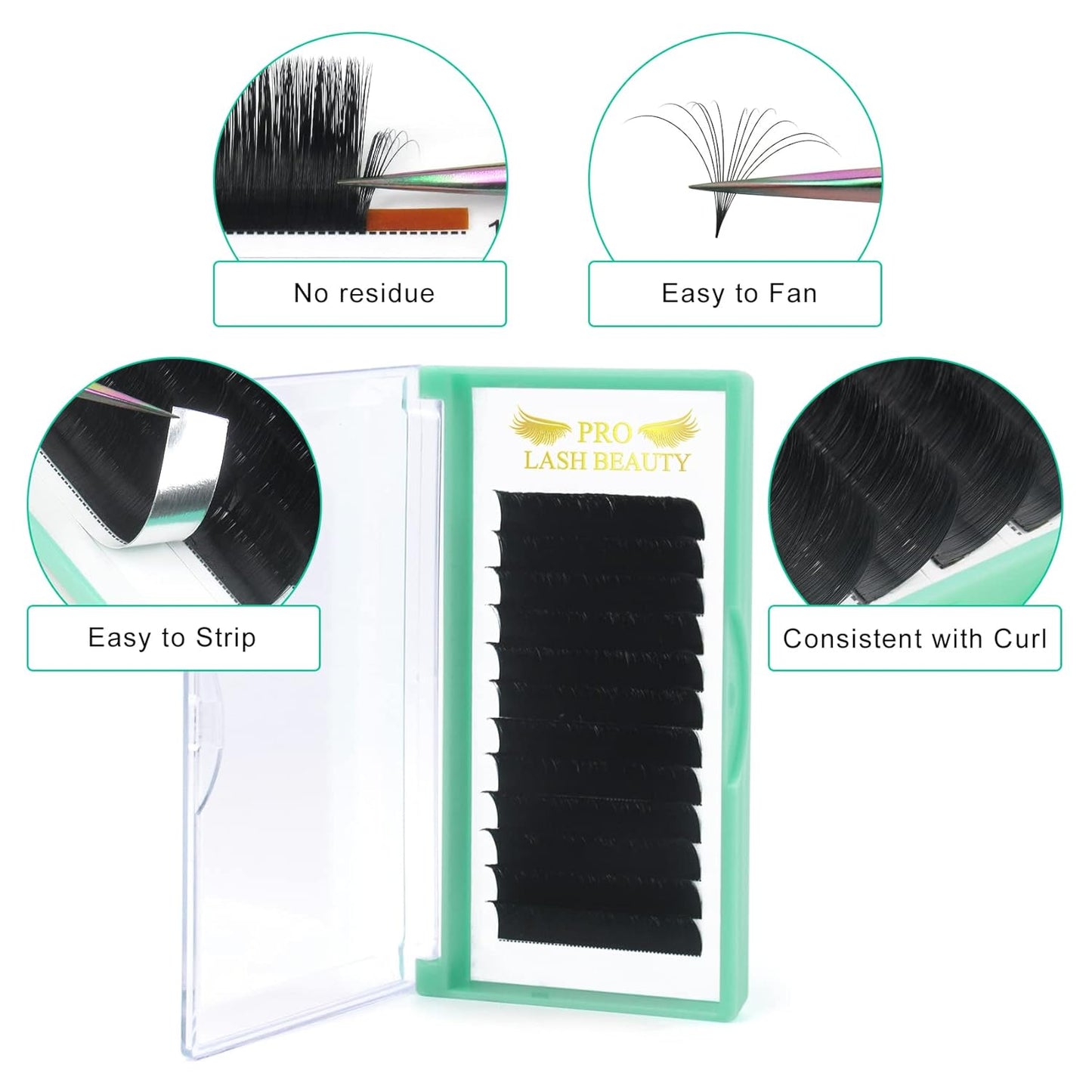 Volume Lash Extensions C-0.03-15-20 Easy Fan Volume Lashes Flowering Lash Extensions .03 .05 .07 .10 Rapid Blooming Eyelash Extensions C D Curl Rapid Blooming Lashes (C-0.03,15-20Mix)