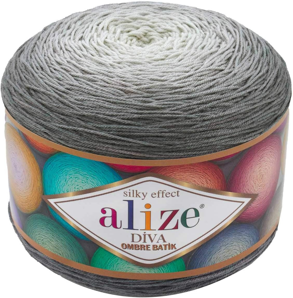 ALİZE Diva Ombre Batik Silky Effect 100 Microfiber Acrylic Yarn Thread Crochet Art Lace Craft 1 Skn 250Gr 957Yds Hand Knitting Yarn (7380)