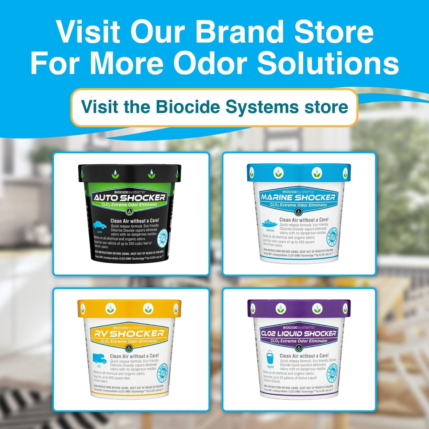 Auto Shocker, Quick Release Car Odor Eliminator, Eco-Friendly Chlorine Dioxide Odor Bomb for Vehicle Interior up to 250 Cubic Feet