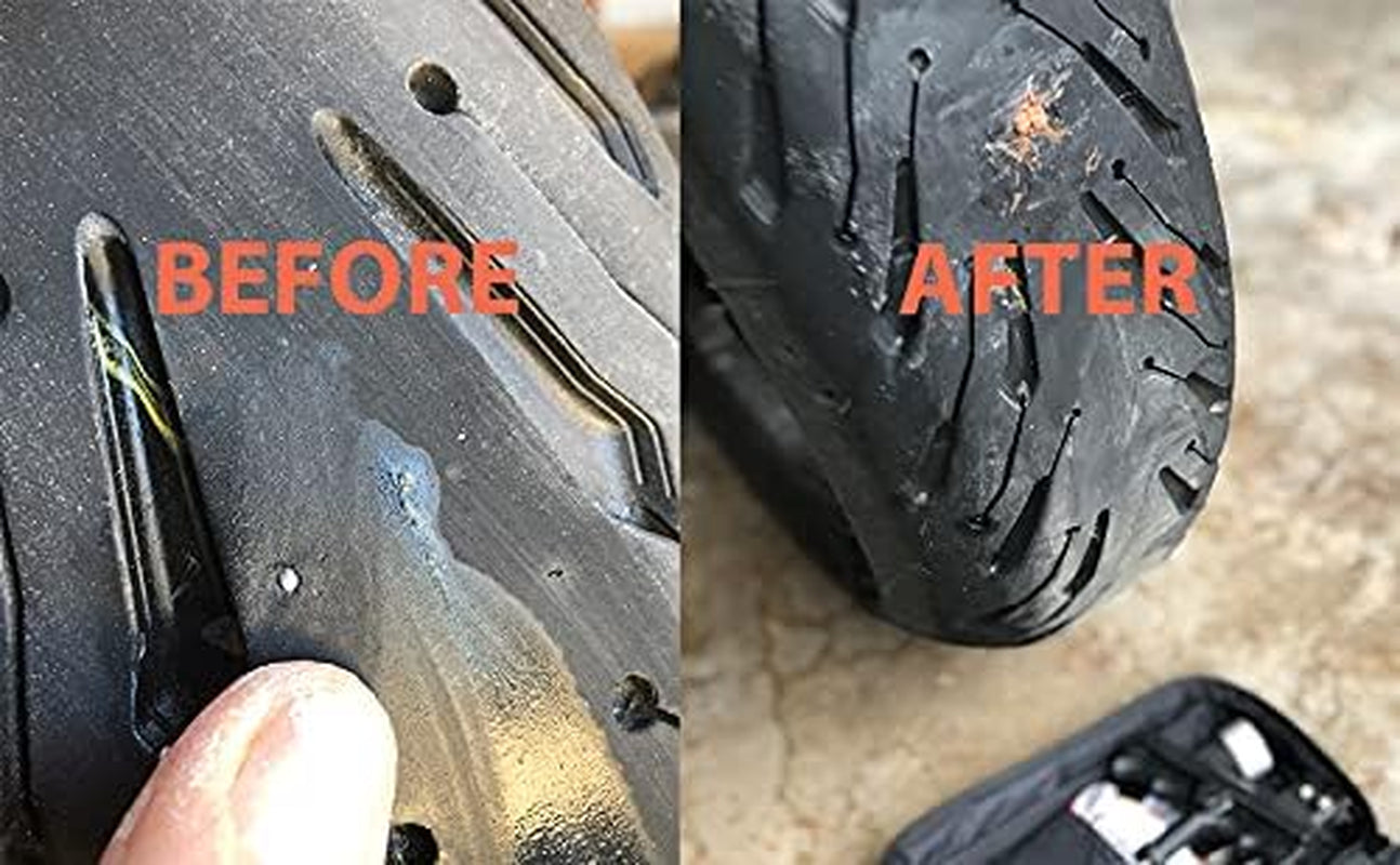 CO2 Motorcycle, ATV, UTV Flat Repair Kit Tubeless Tire Repair Kit