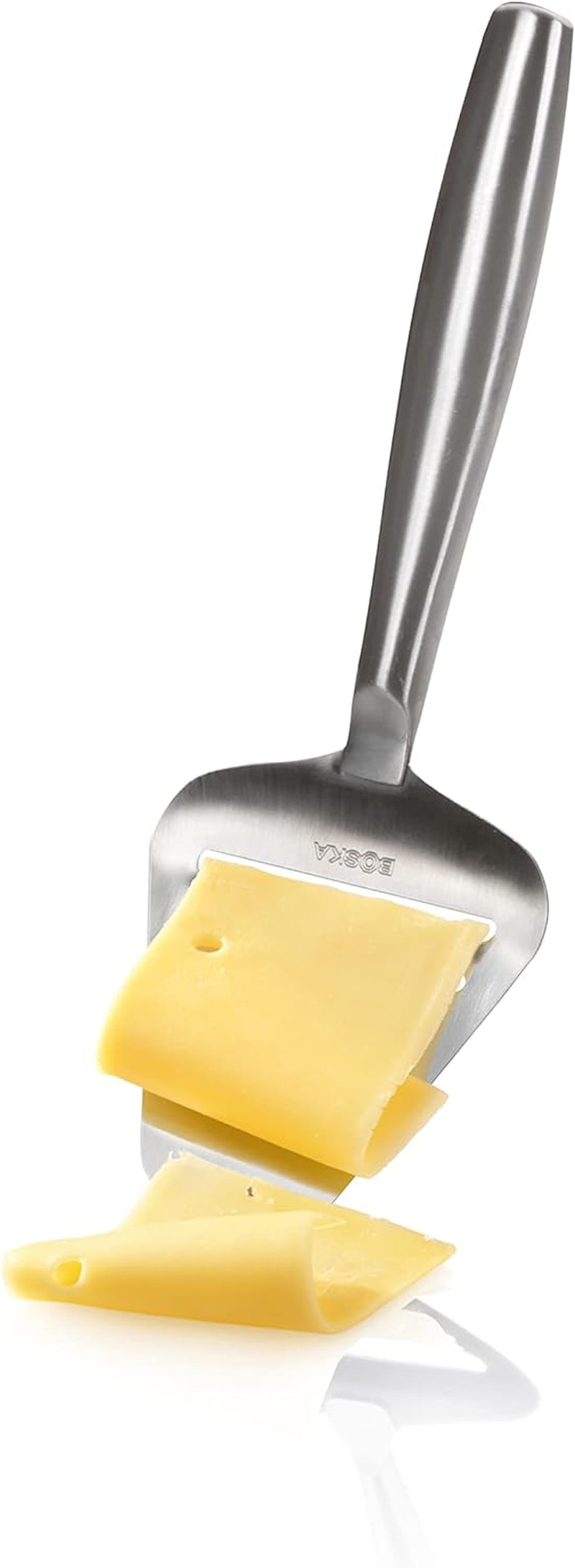 Boska Stainless Steel Cheese Slicer - Copenhagen for All Types of Cheese - Multi-Functional Cheese Slicer - Handheld Slicer - Silver Non-Stick - Dishwasher Safe - for Kitchen Cooking