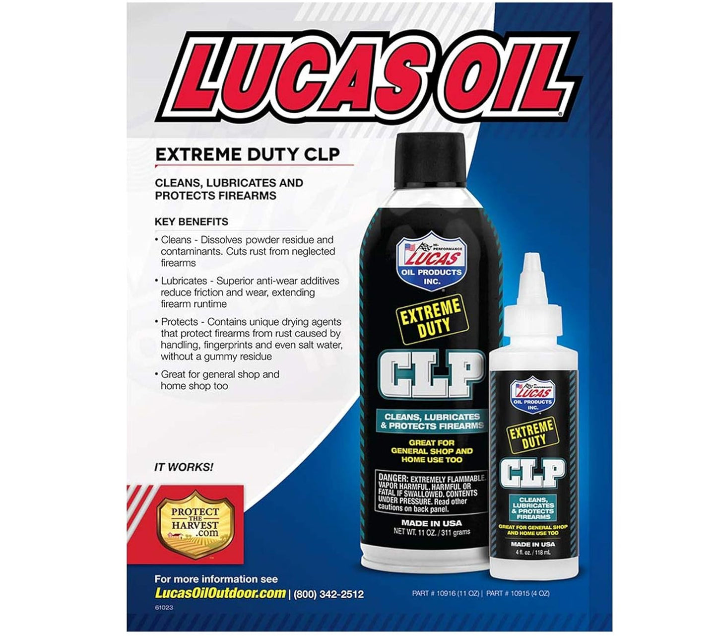 Lucas Oil 10916 Extreme Duty CLP Aerosol - 11 Oz Net