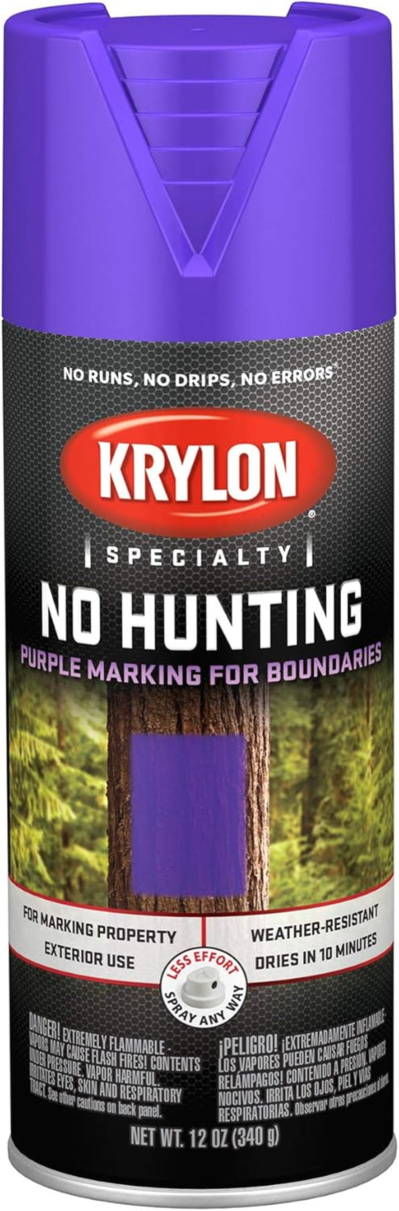 Krylon K02510777 Spray Paint, 12 Fl Oz (Pack of 1), No Hunting Purple, 12 Ounce