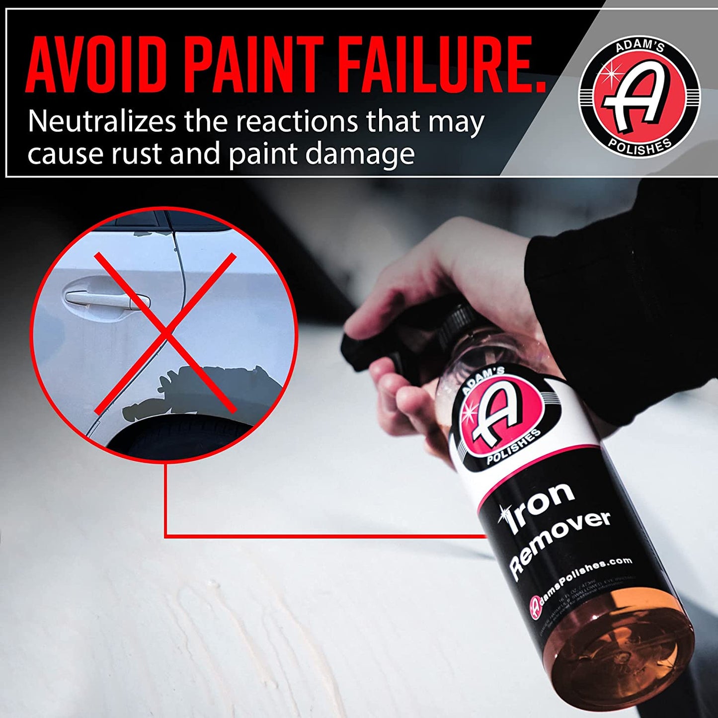 Adam'S Polishes Iron Remover (2-Pack) - Iron Out Fallout Rust Remover Spray for Car Detailing | Remove Iron Particles in Car Paint, Motorcycle, RV & Boat | Use before Clay Bar, Car Wax or Car Wash