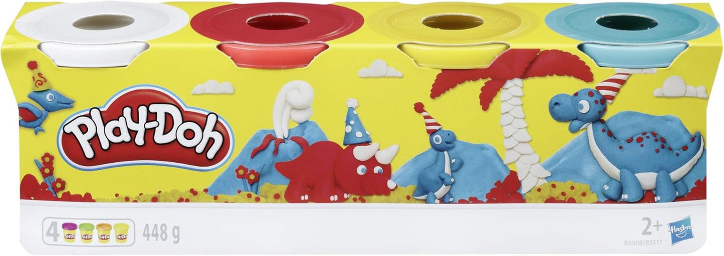 Play-Doh 4 Pack of 4 Oz Cans, Classic Colours