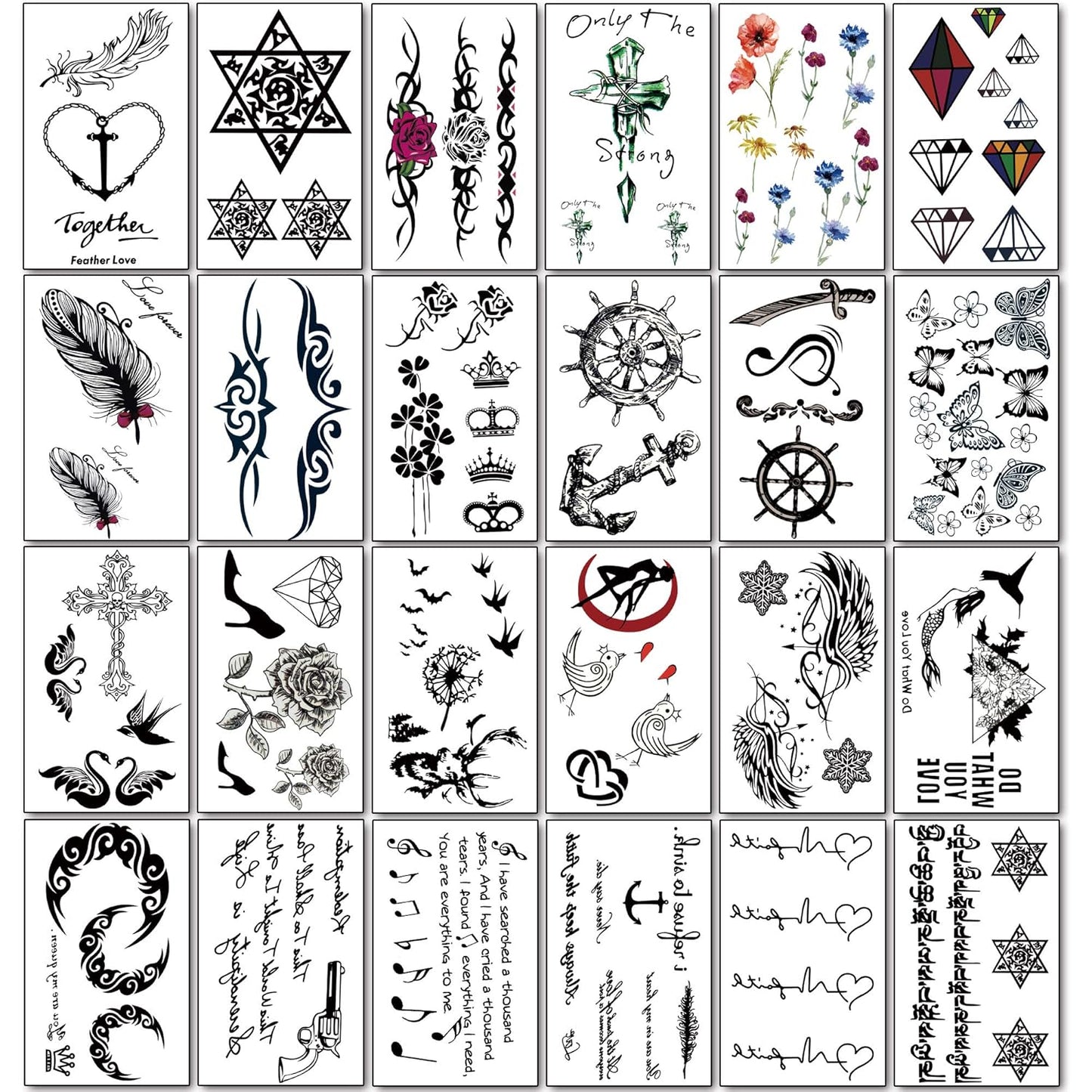 Yazhiji 8 Sheets Extra Large Henna Mandala Temporary Tattoo Collection for Women and Girls Sexy Tattoo Stickers