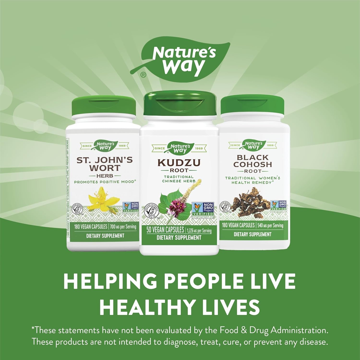 Nature'S Way Herbal Kudzu Root, 1,226 Mg per Serving, 50 Vegan Capsules