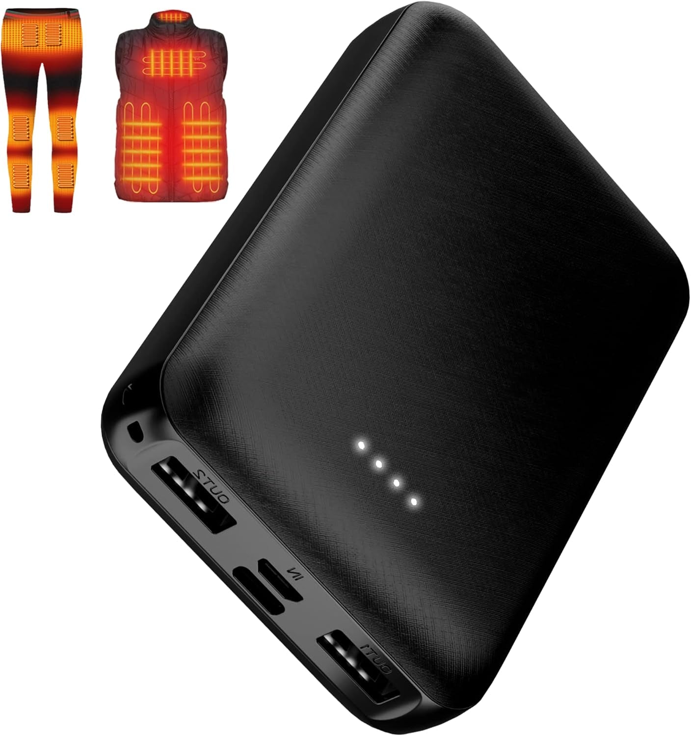 5V2A Battery Pack for Heated Vest Heated Jacket 10000Mah Power Bank for Men Women(Not Suit for 7.4V Heated Clothing)