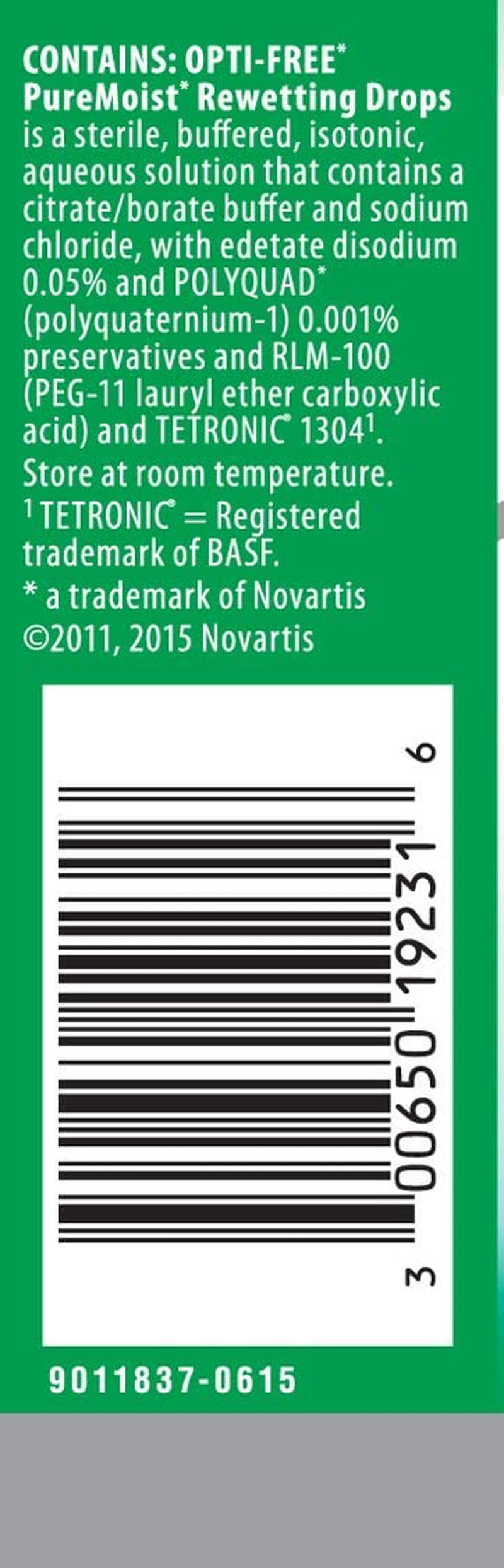 Opti-Free Puremoist Rewetting Drops, 12-Ml