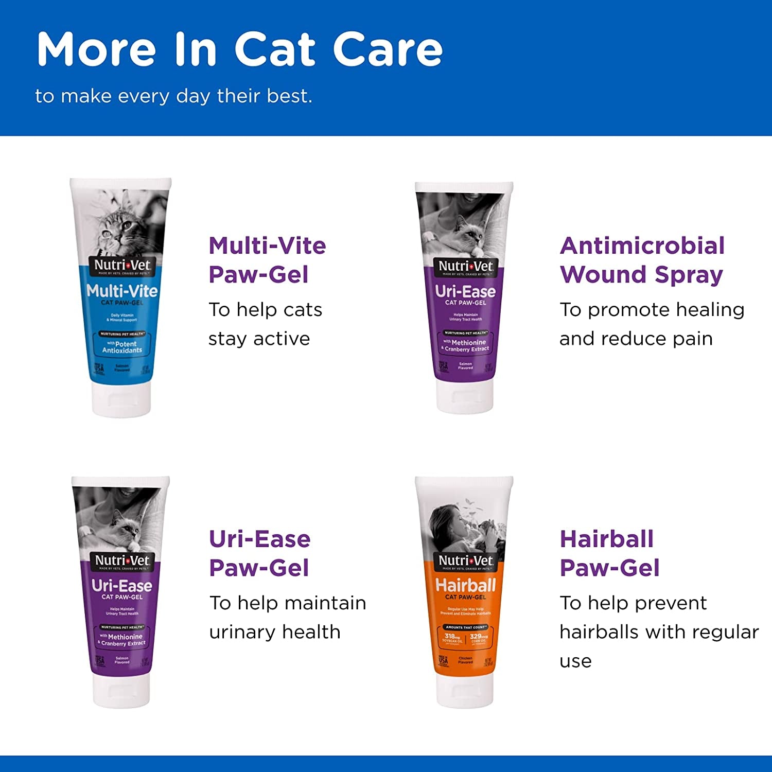 Nutri-Vet anti Diarrehea Liquid for Cats | Detodxifying Agent Works against Bacterial Toxins | 4 Ounces