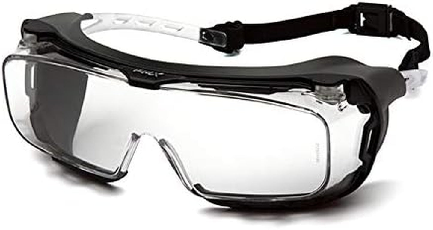 Pyramex Cappture over Prescription Safety Glasses, Clear H2MAX Anti-Fog Lens W/Rubber Gasket