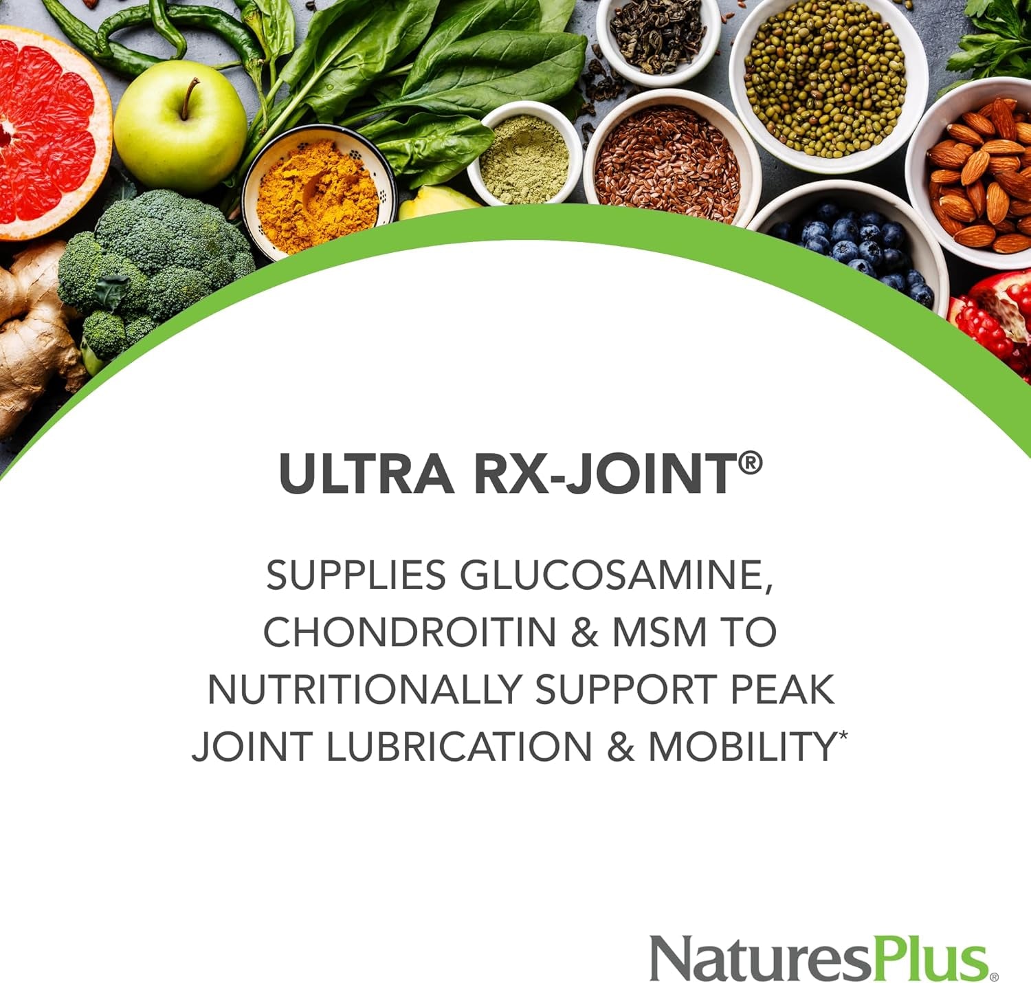 Naturesplus Advanced Therapeutics Glucosamine/Chondroitin/Msm Ultra Rx Joint Tablets, Extended Delivery - 180 Tablets - High Potency Joint Support Supplement - Gluten-Free - 60 Servings