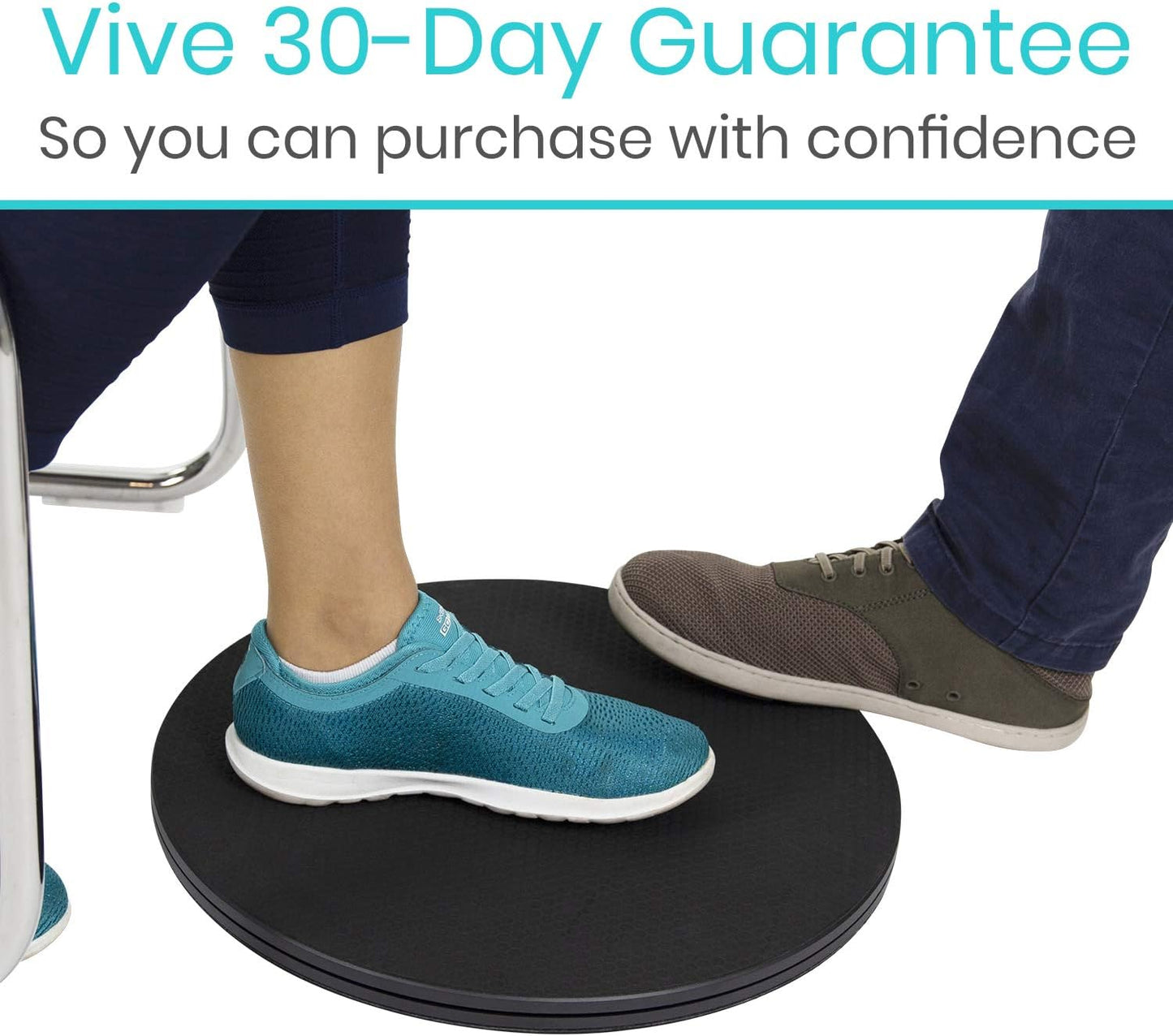 Vive 360° Pivot Disc - Patient Transfer Device for Elderly & Disabled - Swivel Turning Board 360 Degree Rotation - Handicap Senior & Stroke Disability Aid - Rotating Lazy Susan Turning Assist Pad