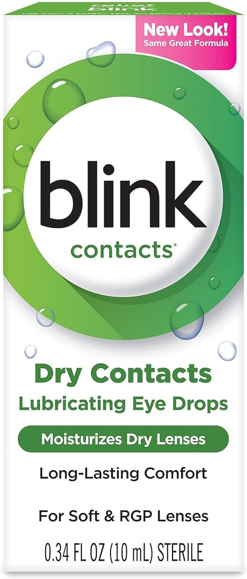 Blink Contacts Lubricating Eye Drops 0.34 Oz (Pack of 4)