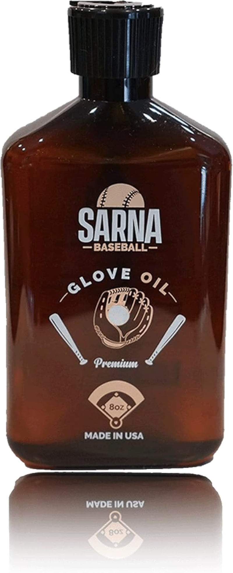Softball Glove Oil - Softens, Hydrates, and Break-In Baseball Gloves and Softball Mitts by Increasing Flexibility - Great for Breaking in New Equipment (8.0 Oz) - Made in USA