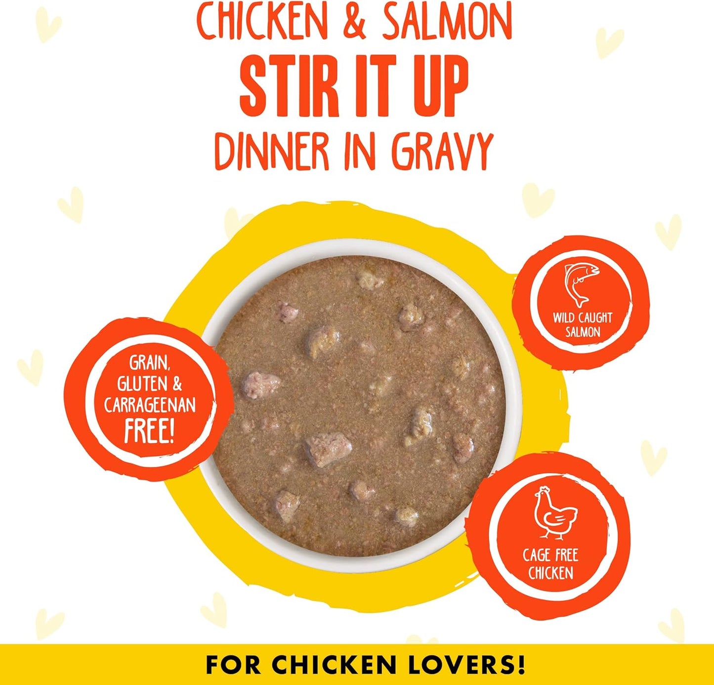 Weruva B.F.F. OMG - Best Feline Friend Oh My Gravy!, Chicken & Salmon Stir It up with Chicken & Salmon in Gravy, 5.5Oz Can (Pack of 8)