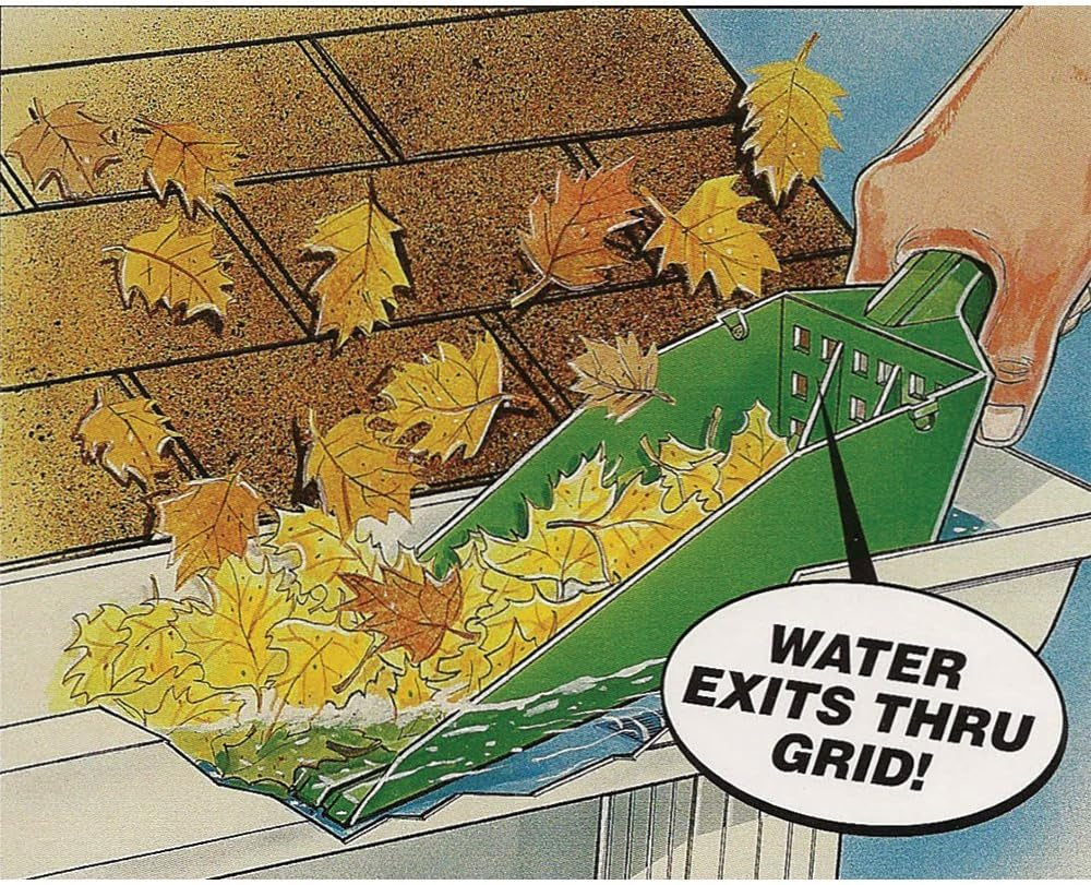 The Wedge Gutter Cleaning Scoop - Water Exits Thru the Grid so You Only Pick up Debris and Leaves