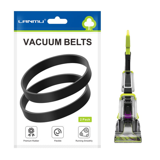 LANMU Replacement Belts Compatible with Bissell Model 2910, 2987, 2806 Powerforce/Turboclean Powerbrush Pet Carpet Cleaner, Replace Part 1606428 (2 Pack)