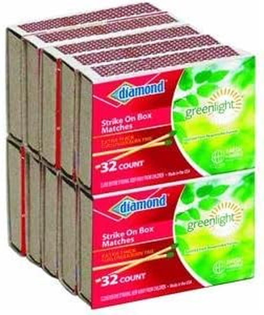 Diamond Greenlight Strike on Box Matches - 32 Count