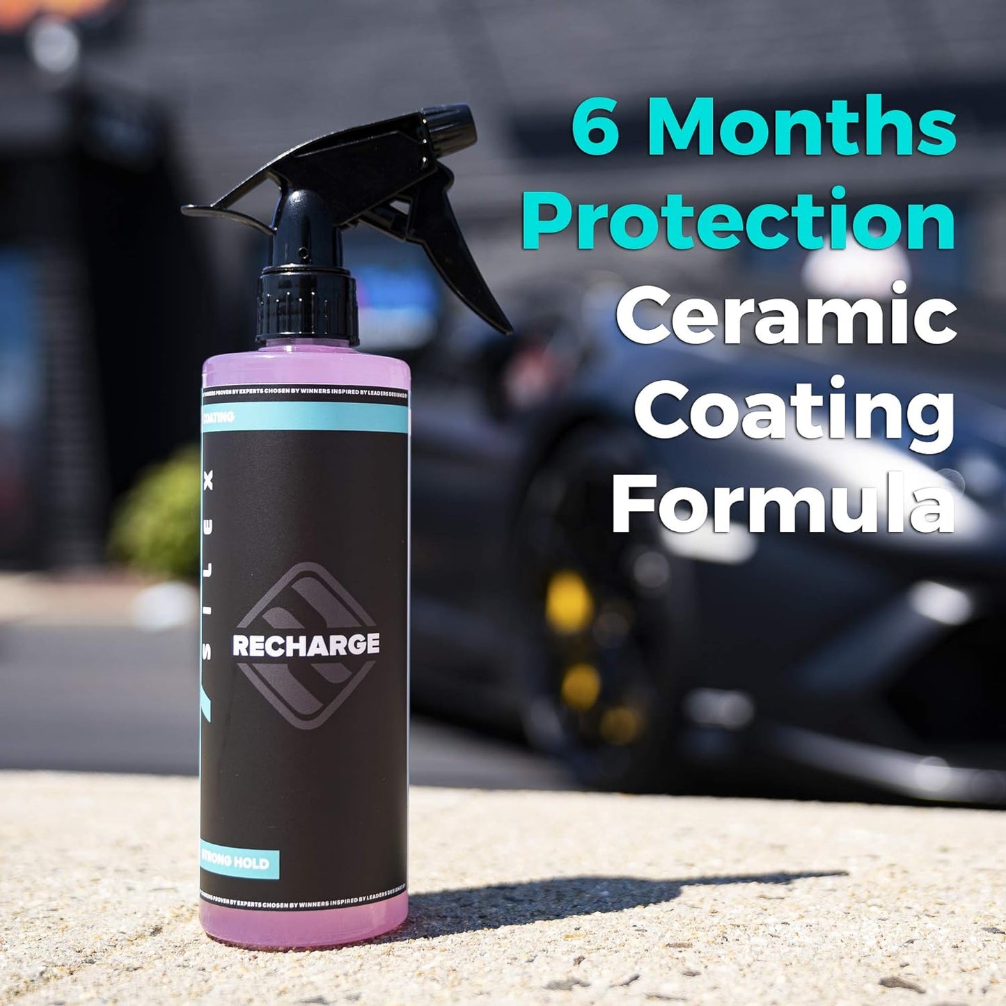 Hydrosilex Recharge Car Ceramic Coating - Wet/Dry Applied Protective Ultra Hydrophobic Ceramic Detail Spray Replaces Wax & Sealants - DIY Friendly Car Care Products 6 Months of Protection - 16 Ounces