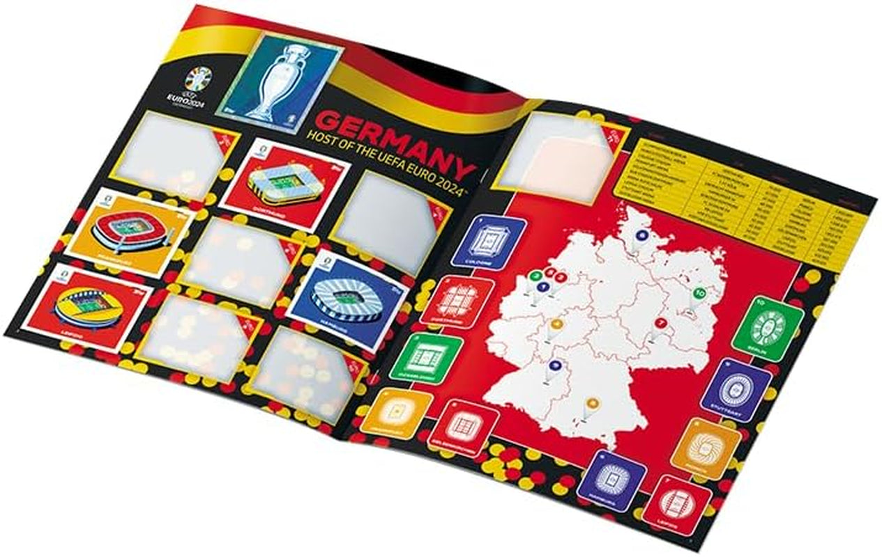 Topps Official Euro 2024 Sticker Collection - Starter Pack - Contains 24 Stickers and an 88 Page Album.