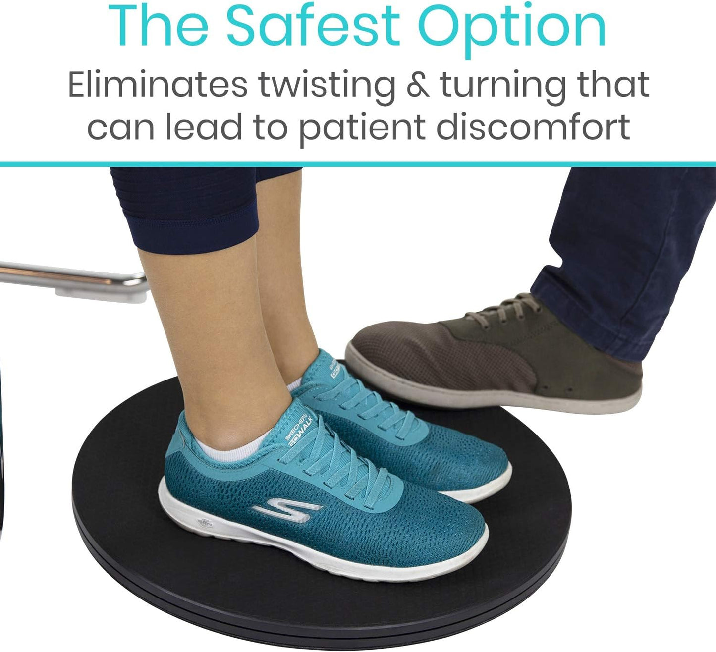 Vive 360° Pivot Disc - Patient Transfer Device for Elderly & Disabled - Swivel Turning Board 360 Degree Rotation - Handicap Senior & Stroke Disability Aid - Rotating Lazy Susan Turning Assist Pad