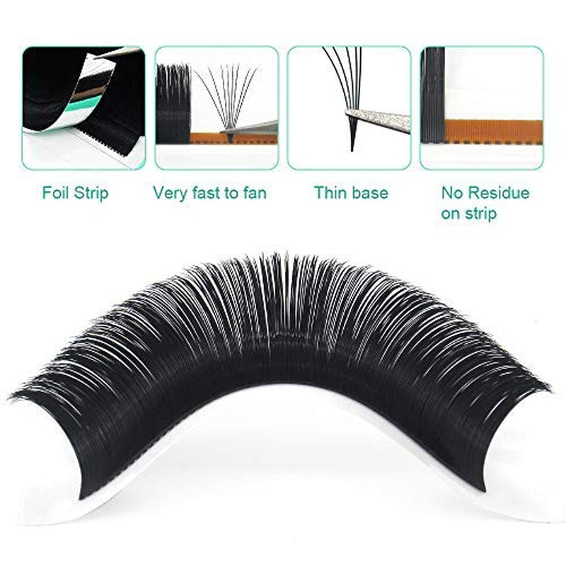 Volume Lash Extensions D-0.07-20-25Mix Easy Fan Volume Lashes Flowering Lash Extensions Mega Volume Lash Extensions (D-0.07,20-25Mix)