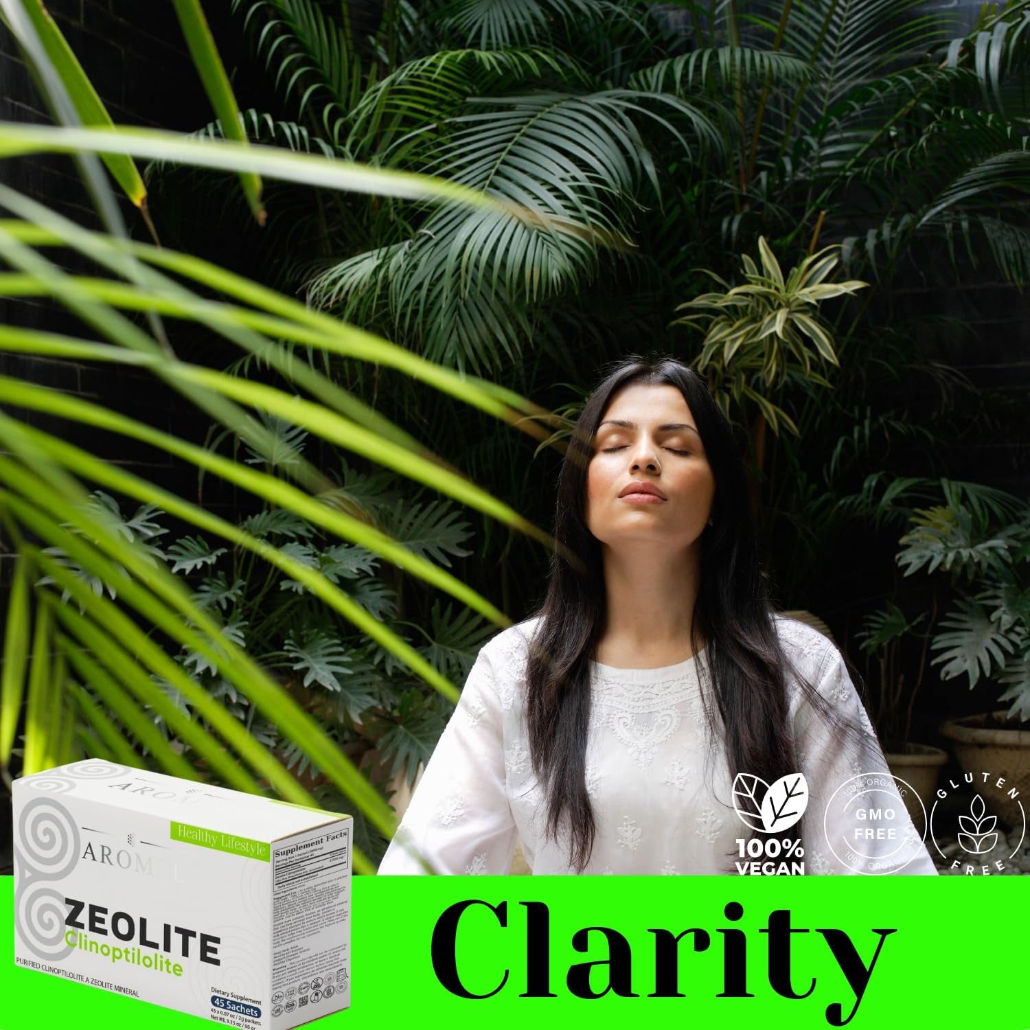 Zeolite Powder Clinoptilolite Sachets,45 Sachets Ltra FINE Less-Than 1 Μm | Clinoptilolite 95% | 3X Activated | Safe, Gentle, & Effective Energy | Original Zeolite Powder Sachets