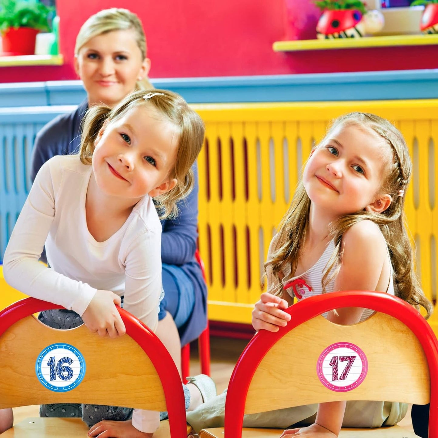 Facraft Line up Spots for Classroom Floor - 36Pcs Classroom Line-Up Stickers Number Spot Stickers Markers for Teacher Kindergarten Preschool Elementary Classroom