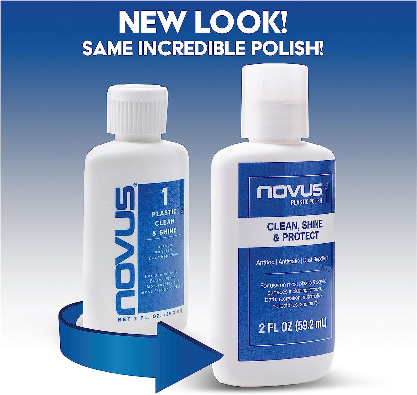 NOVUS 7050 | Plastic Clean & Shine #1 | 64 Ounce Bottle