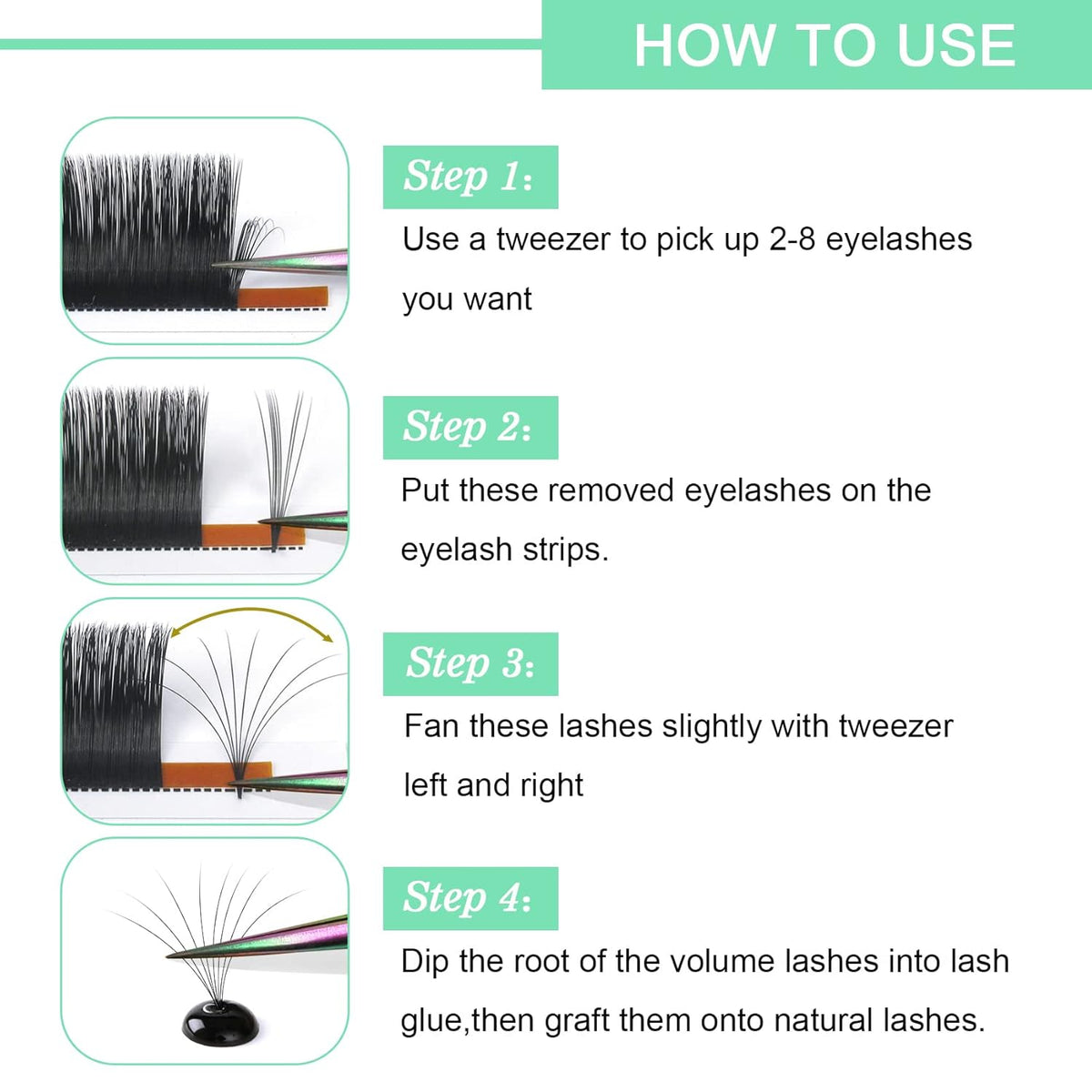 Volume Lash Extensions D-0.07-20-25Mix Easy Fan Volume Lashes Flowering Lash Extensions Mega Volume Lash Extensions (D-0.07,20-25Mix)