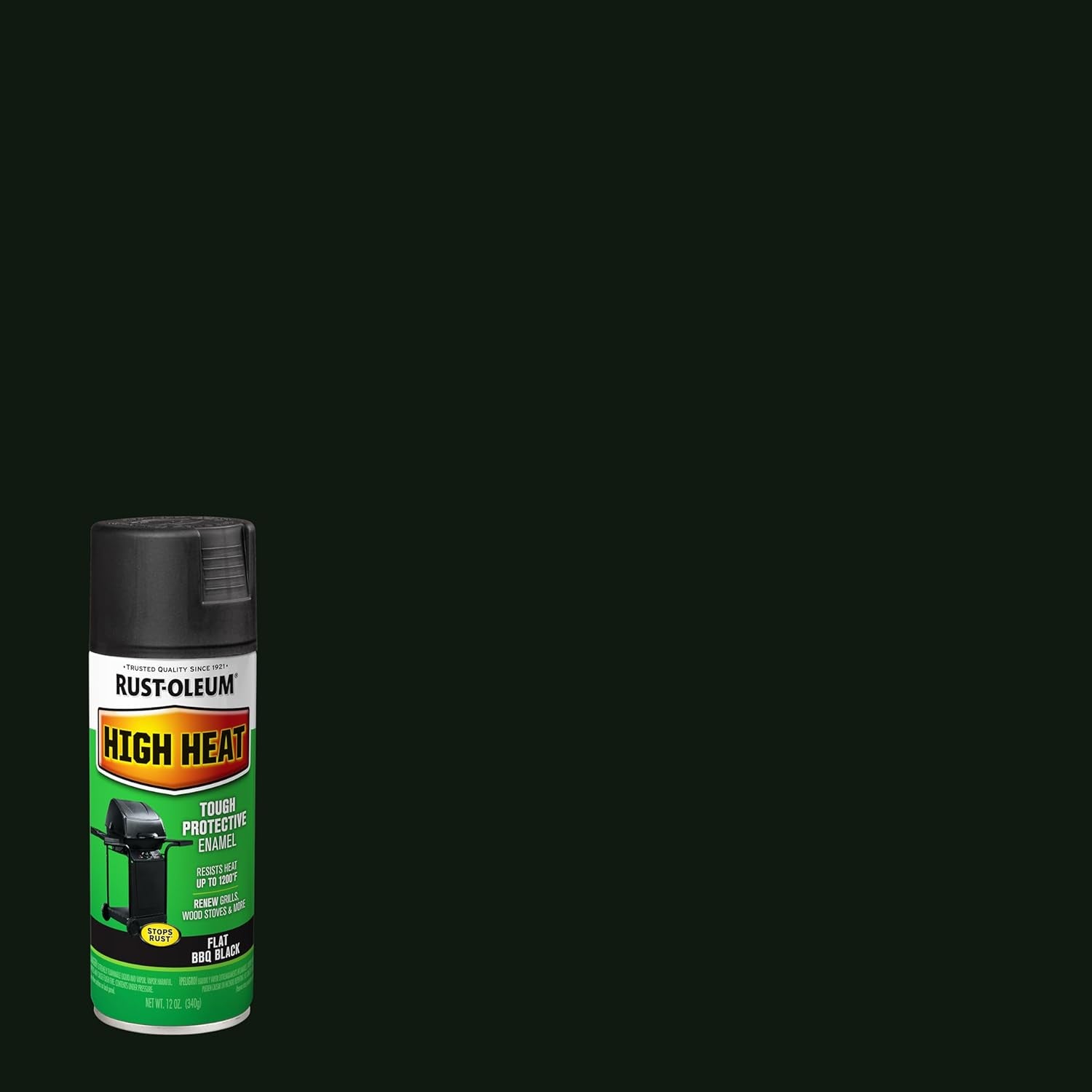 Rust-Oleum 7778830 High Heat Spray Paint, 12 Ounce, Bar-B-Que Black, 12 Fl Oz