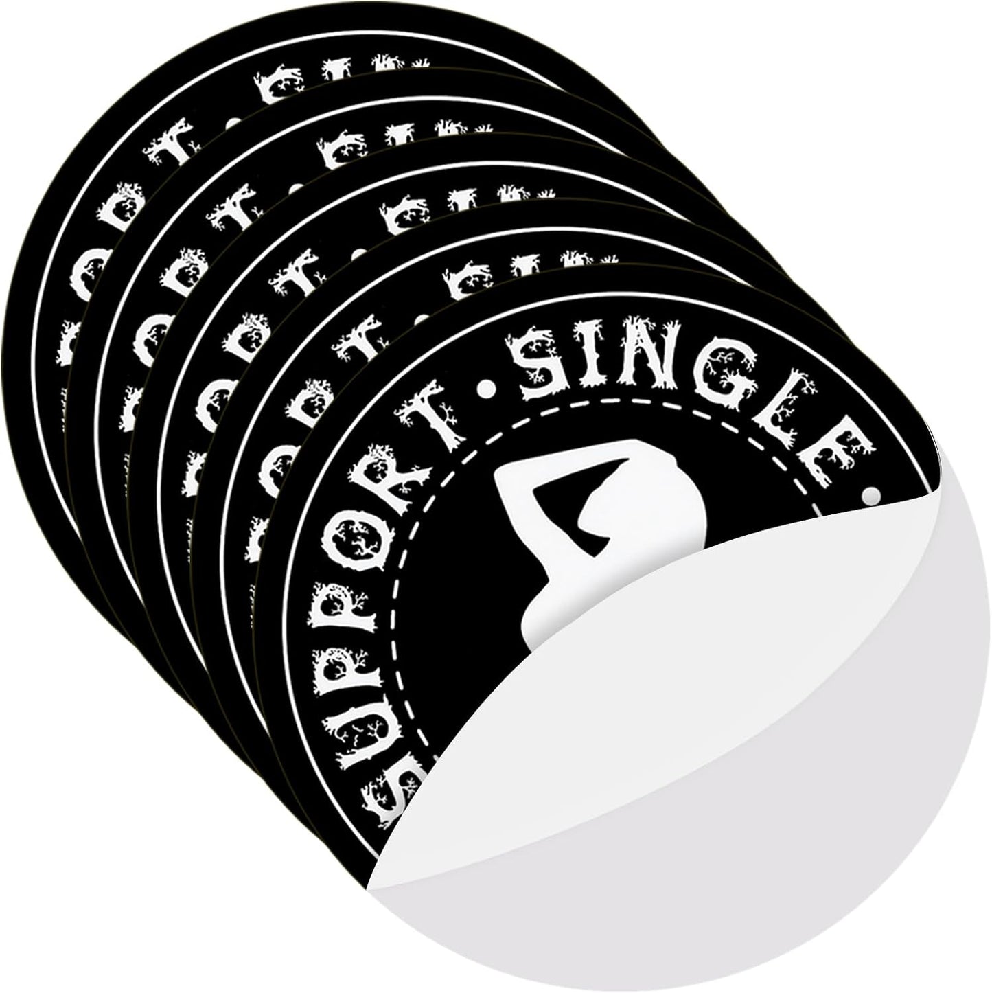 Gersoniel 24 Pieces Hard Hat Stickers, Support Single Moms Stickers Motorcycle Welding Helmet Decals Funny Stickers Vinyl Decals for Tool Box Helmet Hard Hat, 2 Inch