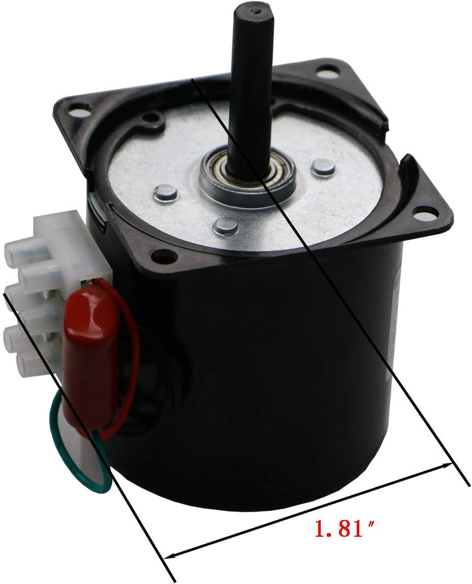 60RPM Reducer Motor Dual Bearing Synchronous Gear AC Motor CW/CCW Control 115V 60Hz 10W 60KTYZ