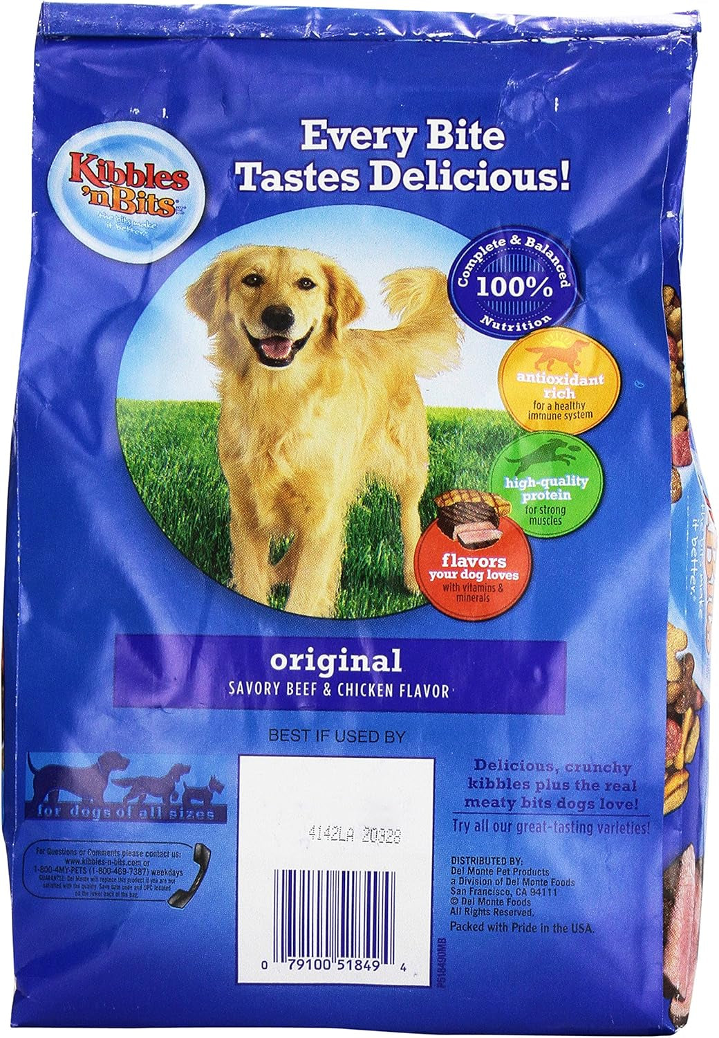 Kibbles 'N Bits Dog Food Original Savory Beef & Chicken Flavor