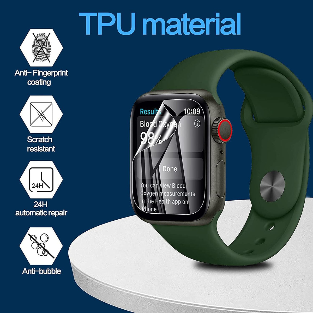 [ 8 Pack ] YMHML Screen Protector Compatible for Apple Watch 40Mm SE Series 6 Series 5 Series 4, [Upgrade Flexible Film] Soft HD Clear Anti-Scratch Film for Iwatch Accessories