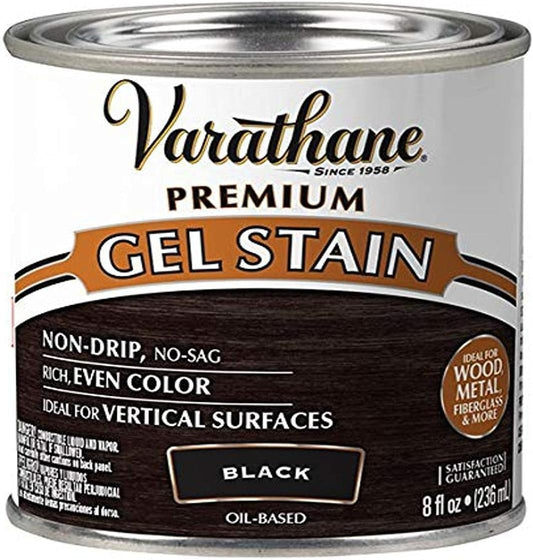 Varathane 358322 Premium Gel Stain, Half Pint, Black