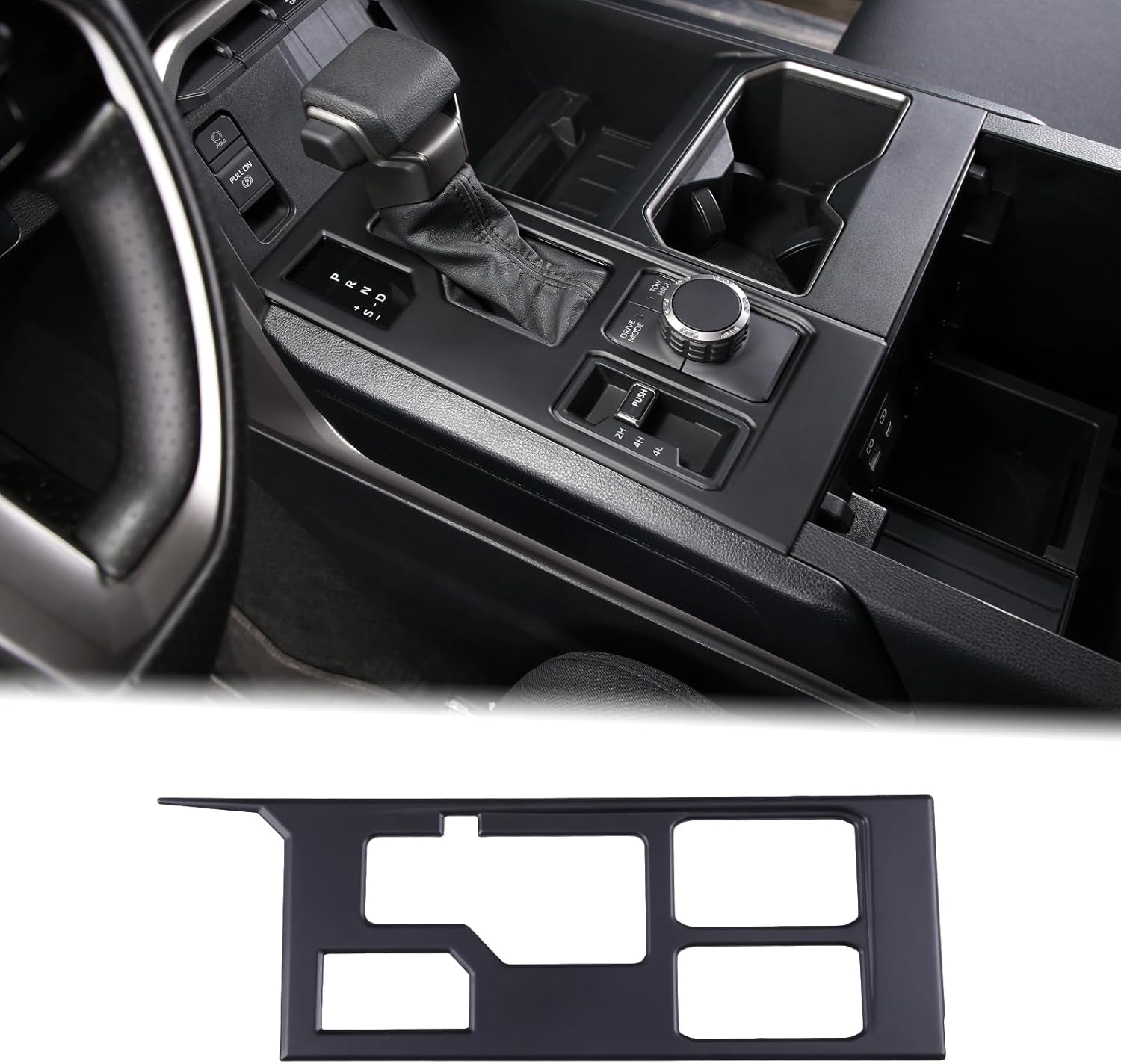 Aunginsy Central Control Gear Shift Panel Trim Cover Compatible with Toyota Tundra/Sequoia 2022-2024 Truck Gear Shifter Console Anti-Scratch Panel Frame Decorative Sticker Protection ABS Accessories