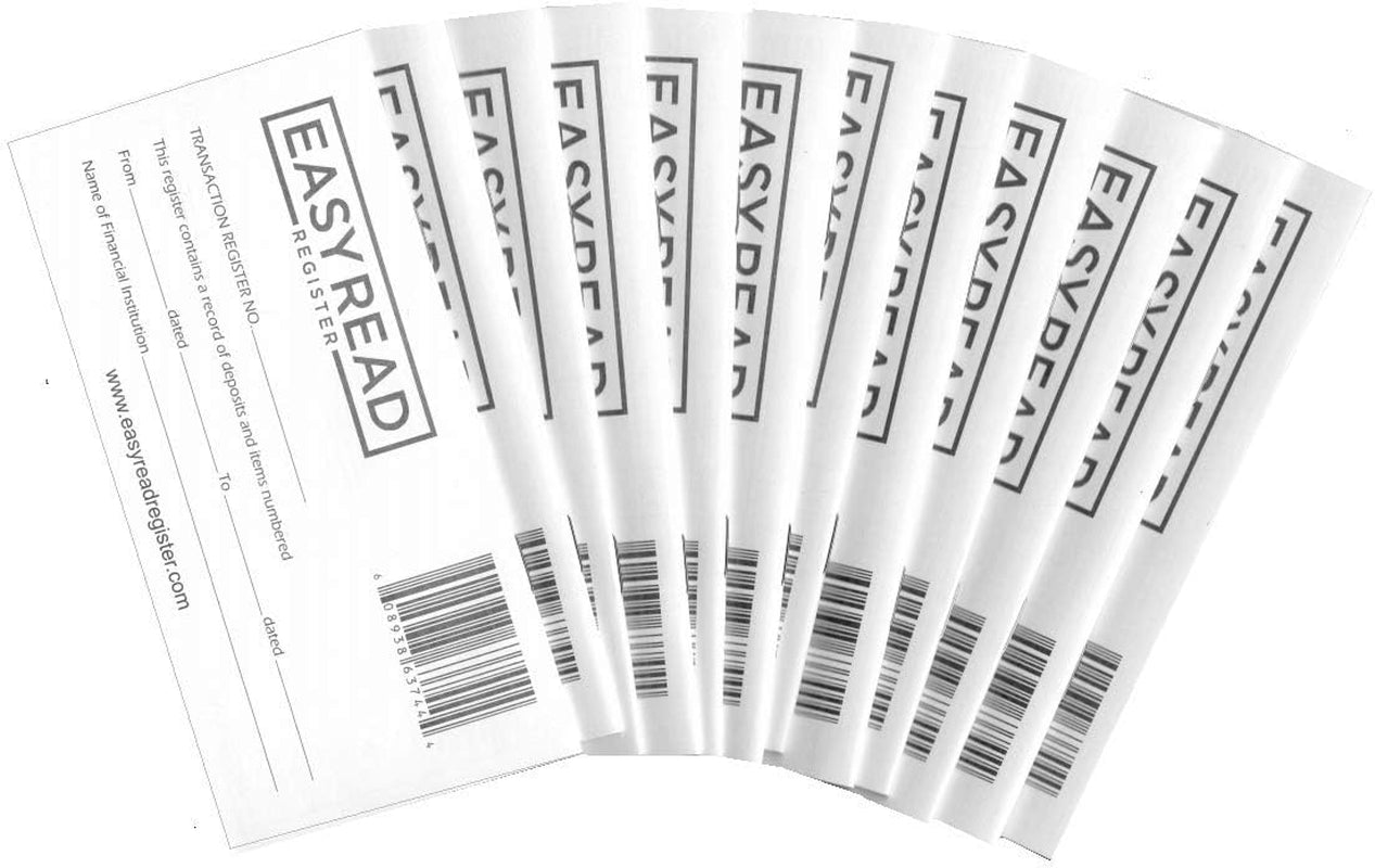 12 Check Registers for Personal Checkbook - Made in the USA - Checkbook Ledger Transaction Registers