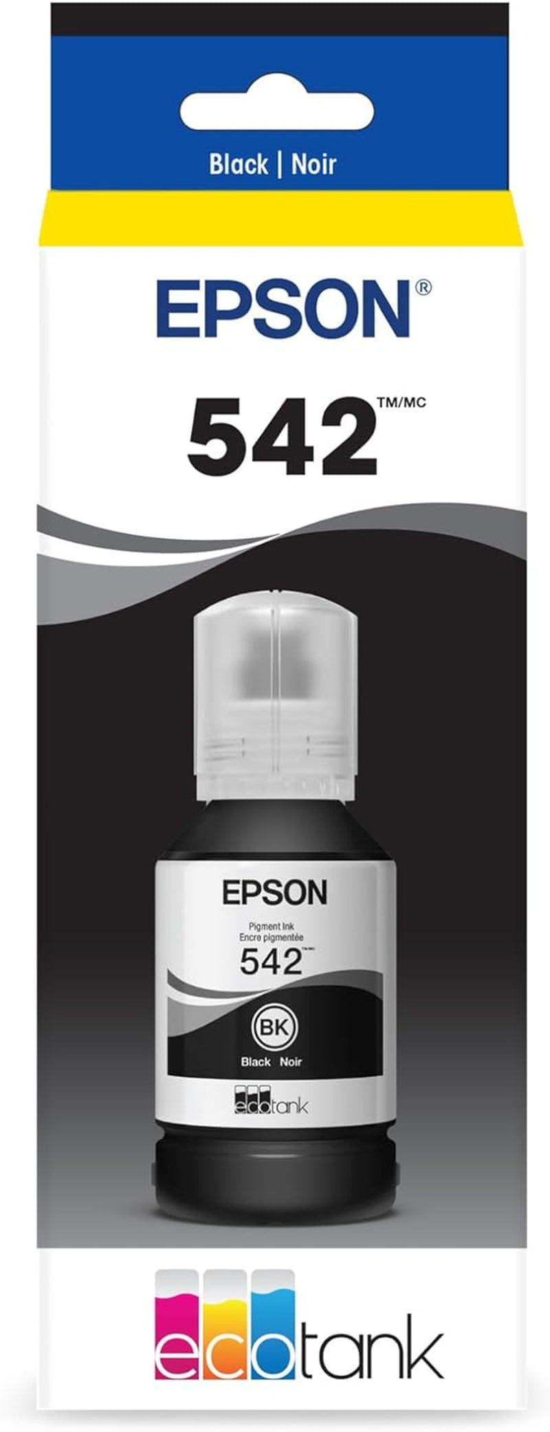 EPSON 542 Ecotank Ink Ultra-High Capacity Bottle Black (T542120-S) Works with Ecotank Pro ET-5150, ET-5170, ET-5180, ET-5800, ET-5850, ET-5880, ET-16600, ET-16650