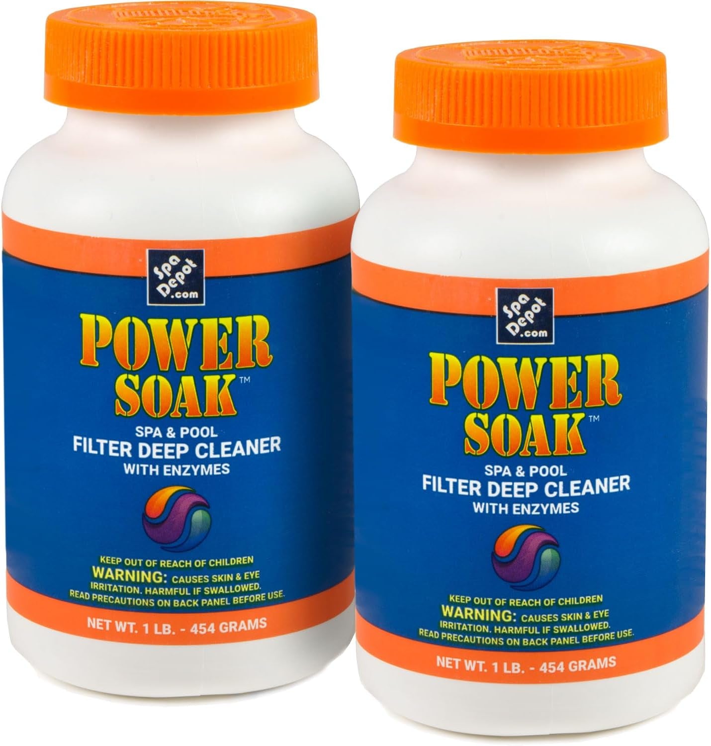 Spa Depot Power Soak Hot Tub & Pool Filter Cartridge Cleaner - 2 X 1 Lb. Bottles