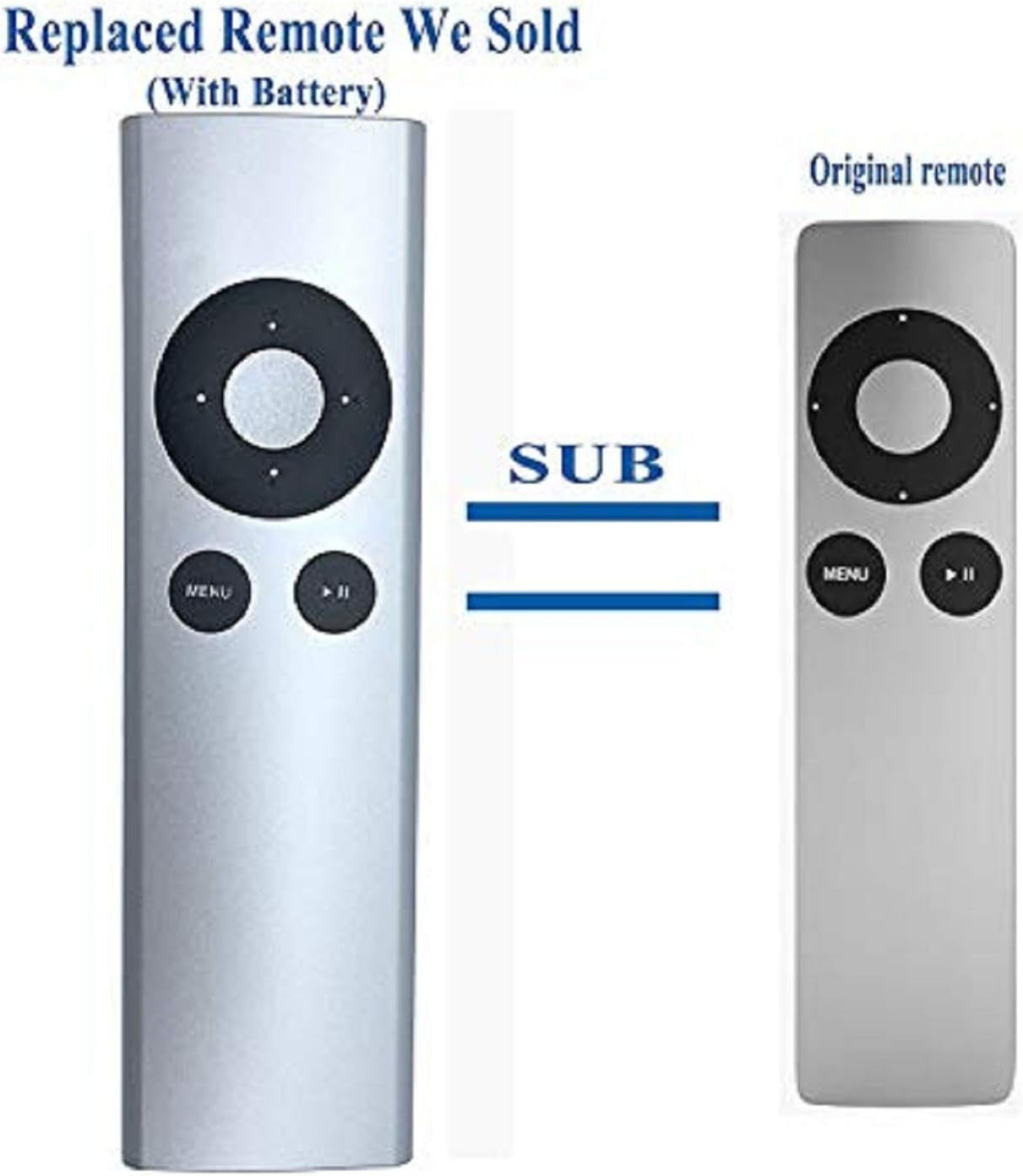 Beyution New Replaced Remote Fit for TV 2 3 A1427 A1469 A1378 A1294 MD199LL/A MM4T2AM/A MC572LL/A MC377LL/A MM4T2ZM/A Mac Music Systemm/A Mac Music System